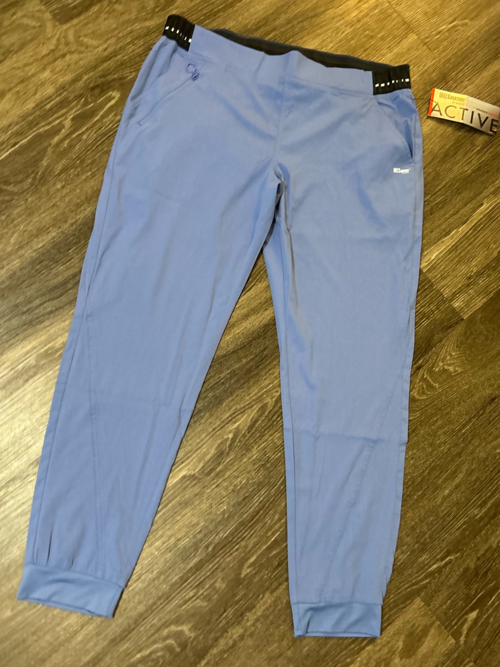 Greys Anatomy by Barco Uniforms Light Blue Jogger Scrub Pants XL Stretch Active